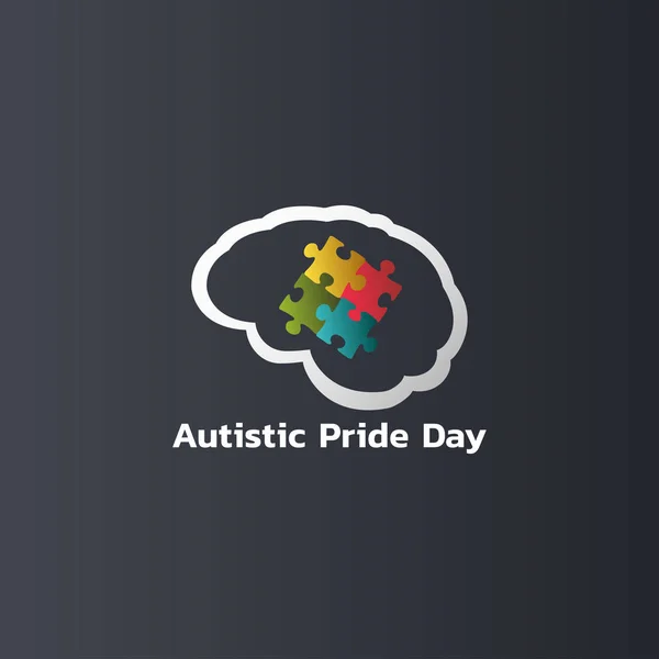 Illustrazione vettoriale del giorno dell'orgoglio autistico — Vettoriale Stock