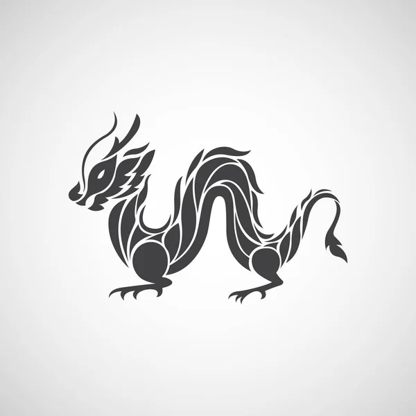 Logo Dragon. Illustration vectorielle . — Image vectorielle