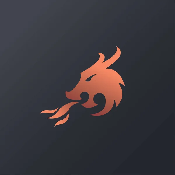 Drachen-Logo. Vektorillustration. — Stockvektor