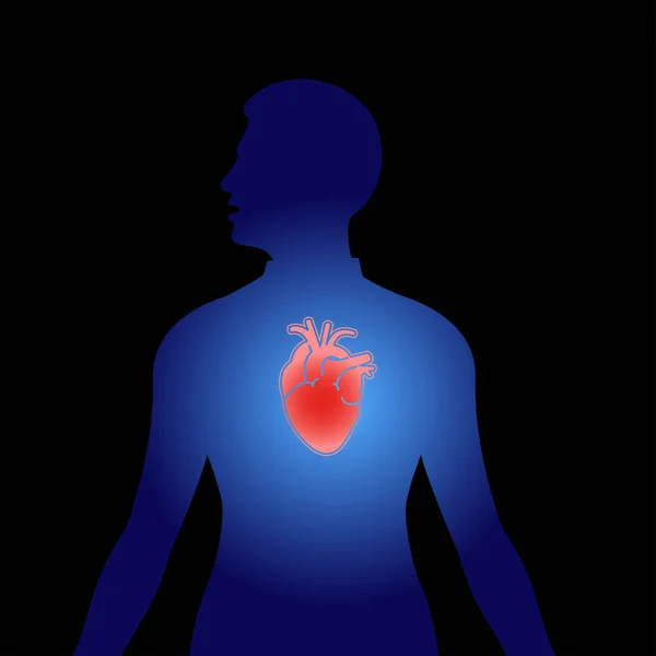 Iconos médicos de cáncer de corazón, ilustración vectorial — Archivo Imágenes Vectoriales