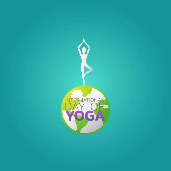 Internationella dagen för Yoga vektor illustration — Stock vektor