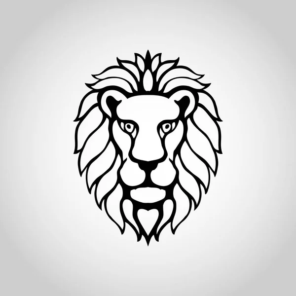 Leeuw geïsoleerd op een witte achtergrond, vectorillustratie. — Stockvector