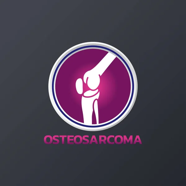 Icone mediche dell'osteosarcoma, illustrazione vettoriale — Vettoriale Stock