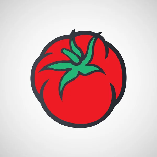 Ντομάτα εικονίδιο λογότυπο, εικονογράφηση διάνυσμα. — Διανυσματικό Αρχείο