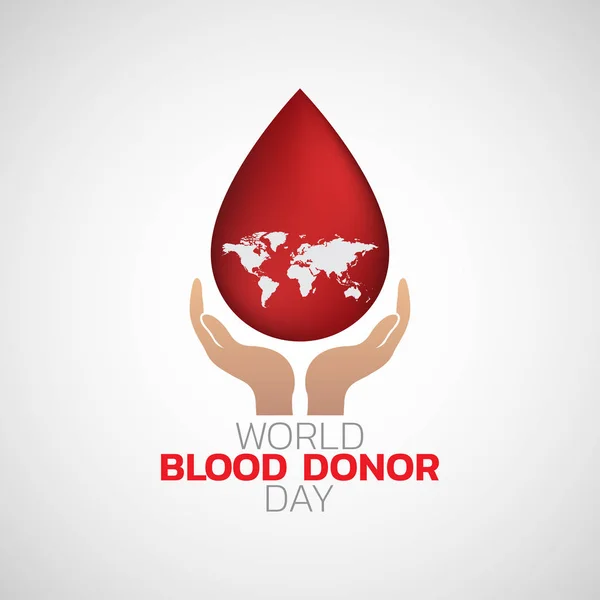 Vector Día Mundial del Donante de Sangre ilustración — Vector de stock