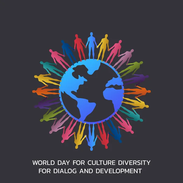 Světový den kulturní diverzity pro Dialog a rozvoj, Vect — Stockový vektor