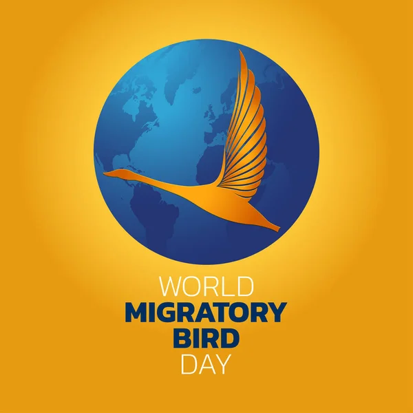 Día Mundial de las Aves Migratorias, vector ilustración — Vector de stock