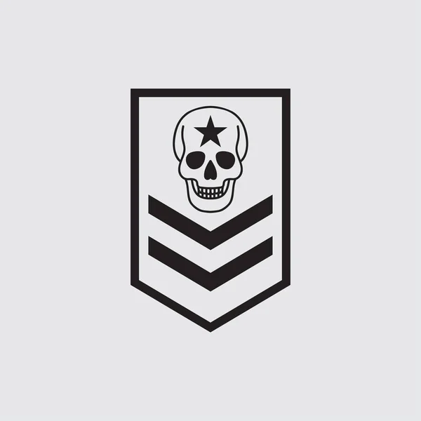 Simboli militari, vettore icona rango militare — Vettoriale Stock