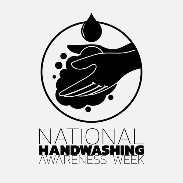 National Handwashing Awareness Week ícone logotipo vetor — Vetor de Stock