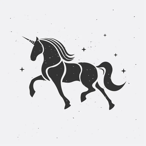 Wektor logo jednorożca, tatuaż konia. — Wektor stockowy