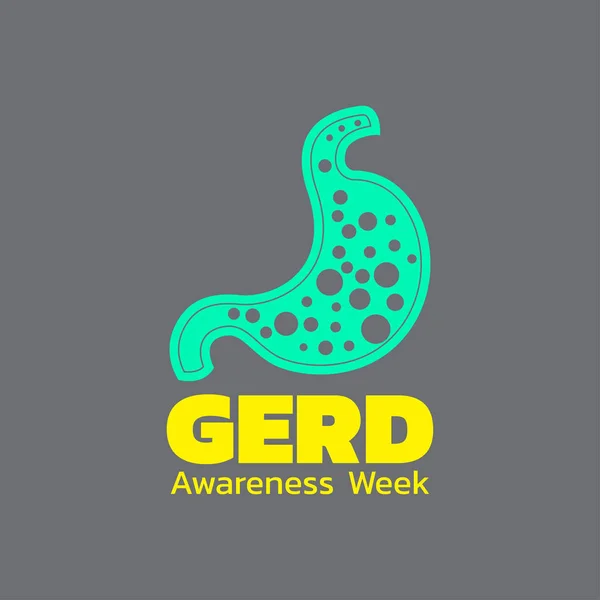 GERD Awareness Week logo vektor Stok Vektor Bebas Royalti