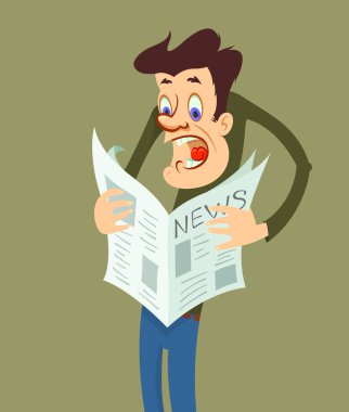 bir gazete okuyan adam