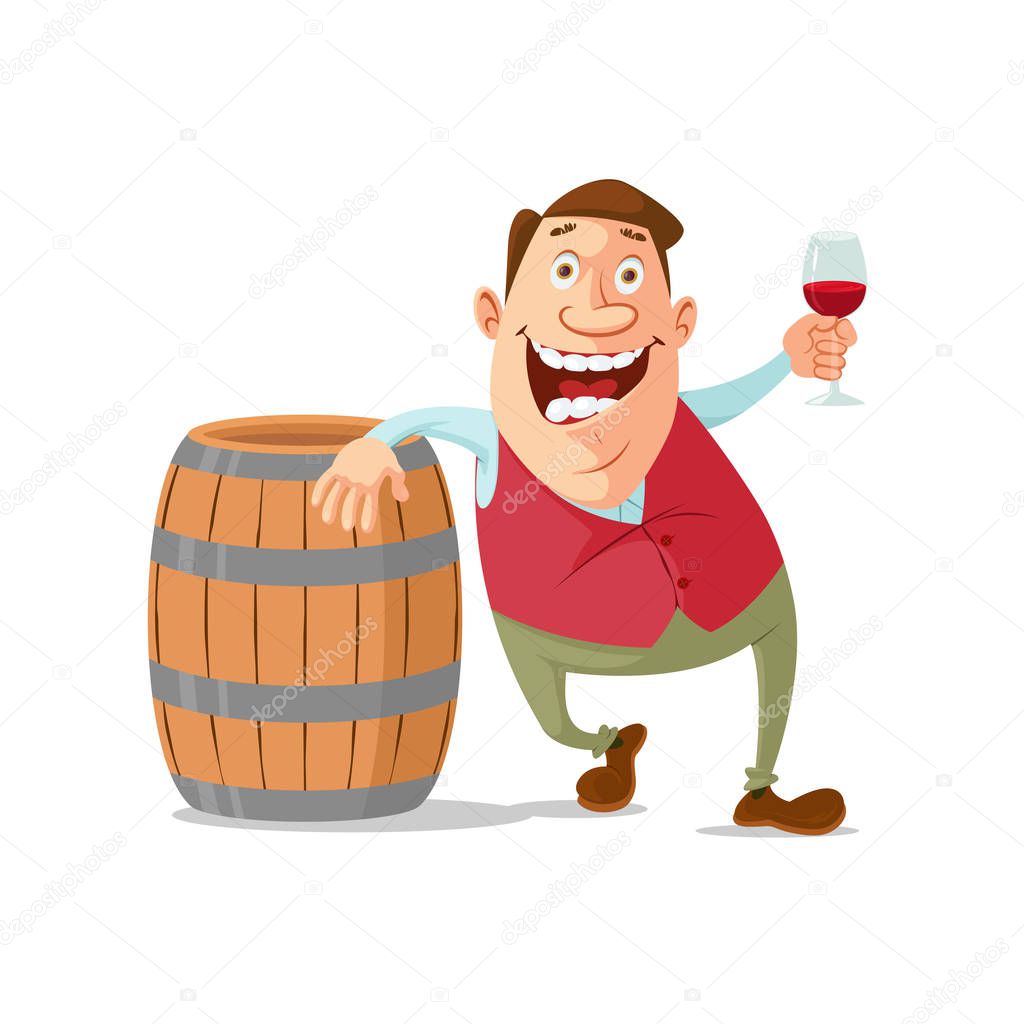 winemaker tasting red wine