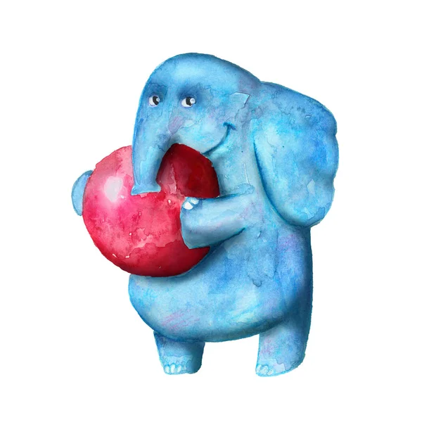 Слон с мячом — стоковое фото