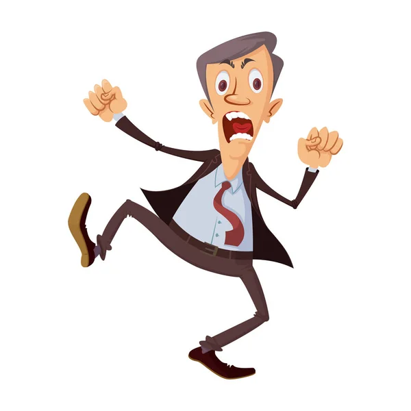 Angry Businessman Yelling — Stock Vector