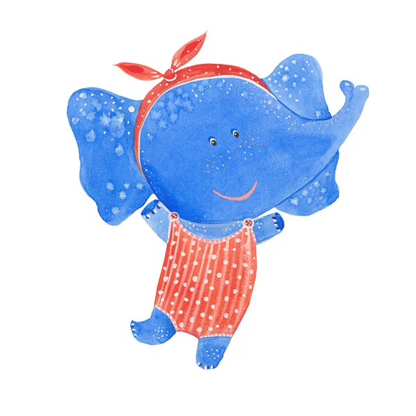 Elephant in a swimsuit — Stock Photo, Image