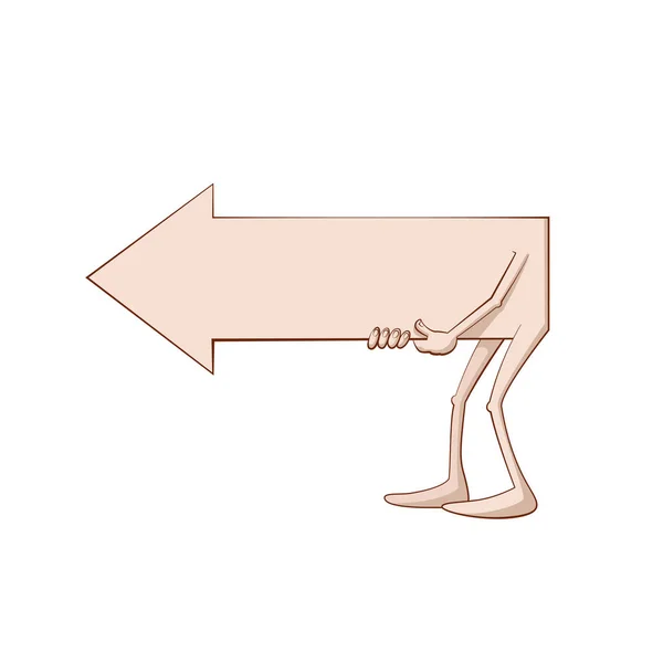 Cartoon  arrow character — Stock Vector