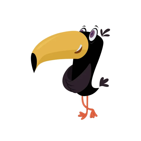 Happy cartoon toucan — Stockvector