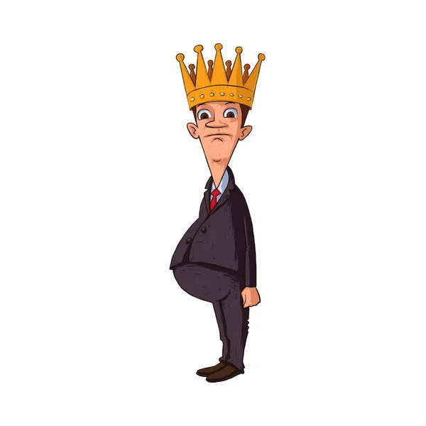 Homme avec une couronne — Image vectorielle