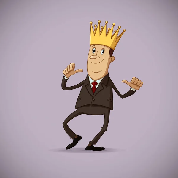 Man with a crown — Stock Photo, Image