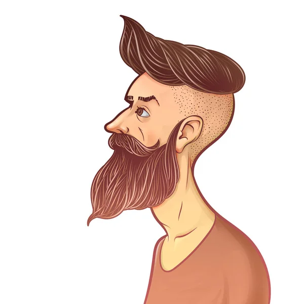 Ilustración hombre barbudo — Foto de Stock