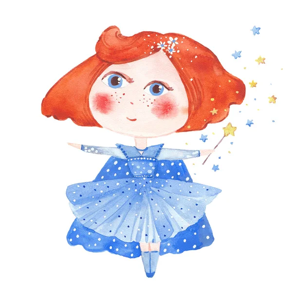 Watercolor little fairy — Stock Photo, Image