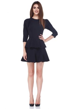 Beyaz arka plan stüdyo güzel kadın kadın ilkbahar sonbahar 