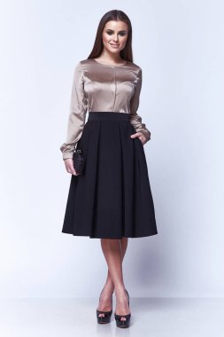 Güzel kadın kadın ilkbahar sonbahar koleksiyonu Glamour model