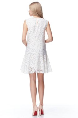 Güzel şık hamile kadın sarışın giyim tarzı moda d