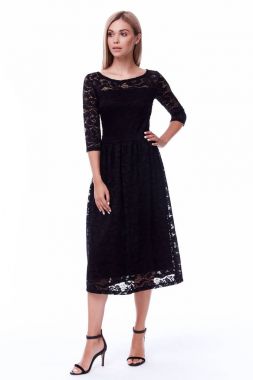 Sarı saçlı kadın giyim ofis siyah kıyafet tarzı oldukça güzel