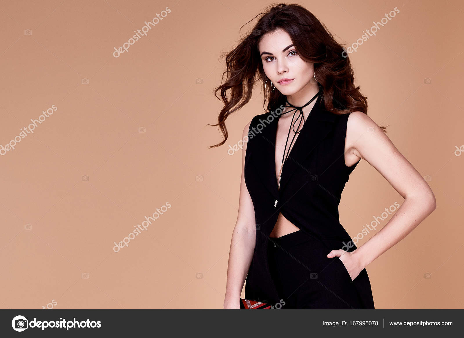 Beautiful sexy pretty girl wear black suit jacket and pants Stock Photo by ©Iniraswork 167995078 Beautiful sexy pretty girl wear black suit jacket and pants Stock Photo by ©Iniraswork 167995078