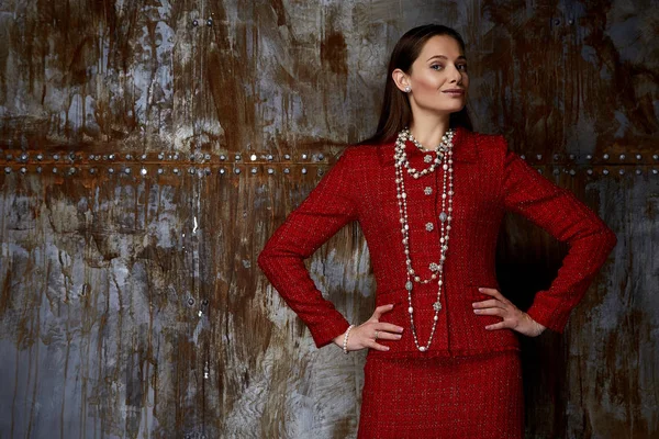 Arka plan stüdyo güzel kadın Bayan bahar sonbahar koleksiyonu 