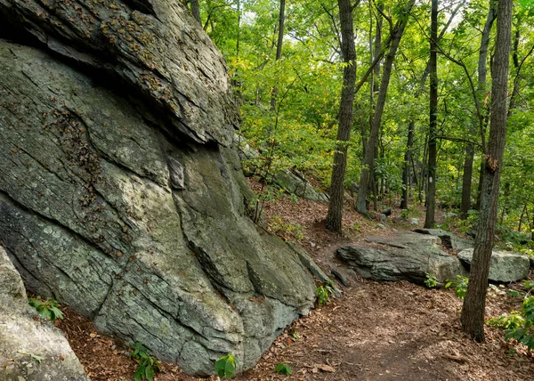 Appalachian Trail randen langs rotsformatie — Stockfoto