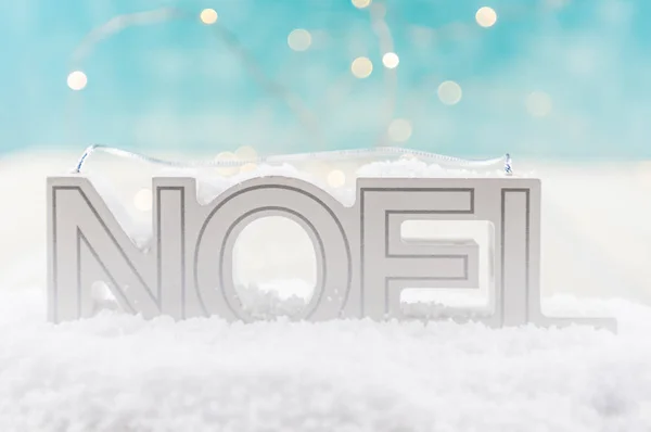 NOEL en nieve —  Fotos de Stock