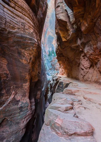 Trail über Slot Canyon — Stockfoto