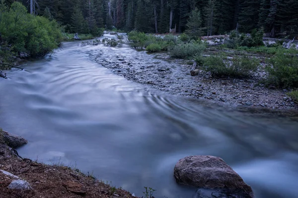 Fluir el agua en el río en Sequoia —  Fotos de Stock
