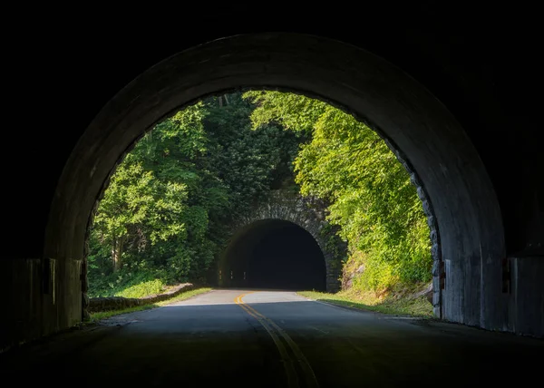 Inside the Twin Tunnels on Blue Ridge Parkway Royalty Free Stock Photos