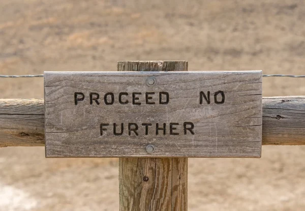 Proceed No Further Sign — Stock Photo, Image