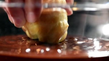 Ganache yakından daldırma krem puf