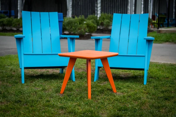 Modern Plastic Adirondak  Chairs — Stock Photo, Image