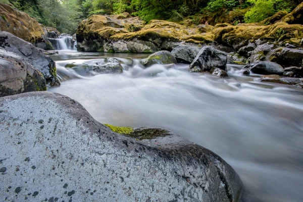 Su akışı Brice Creek uzun pozlama — Stok fotoğraf