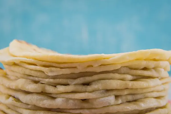 Mouka tortillami s Copy prostoru nad — Stock fotografie