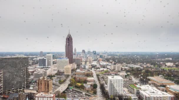 雨の日にアトランタの時間経過 — ストック動画