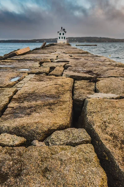 The Breakwater at Rockland Harbor — Stock Photo, Image