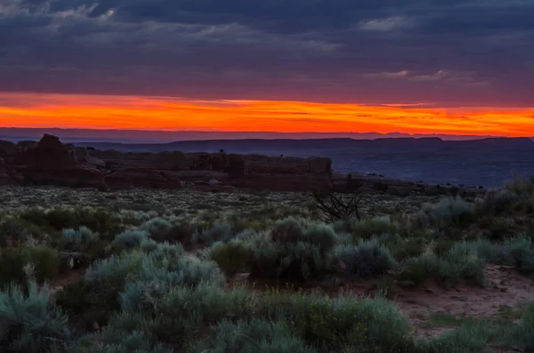 Sunrise over Desert — Stock Photo, Image