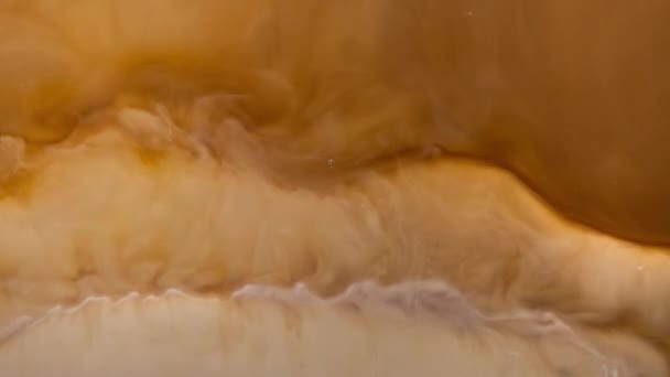 Crema Time Lapse Che Deposita Sul Fondo Del Caffè — Video Stock