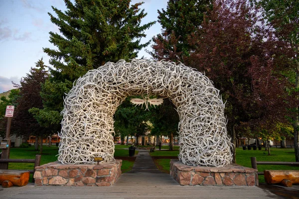 Antler Arch with Sky in Jackson — Stock fotografie