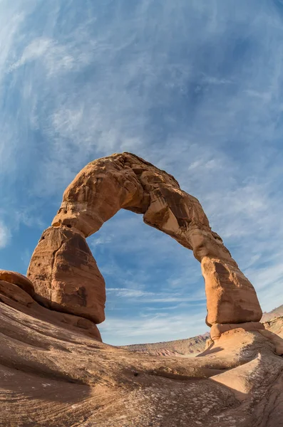 Delicate Arch From Below — Stock Photo, Image