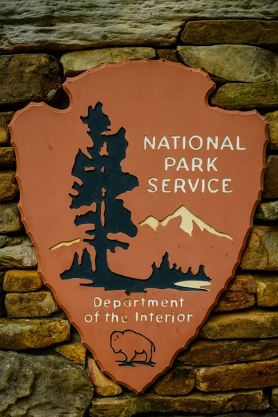 National Park Service Sign at Mammoth Cave — Stock Photo, Image