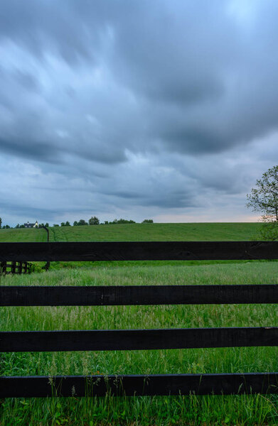 Storm Clouds Smear Over Kentucky Field